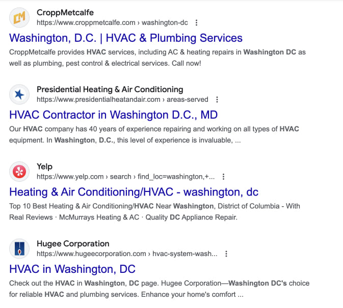local seo services washington dc