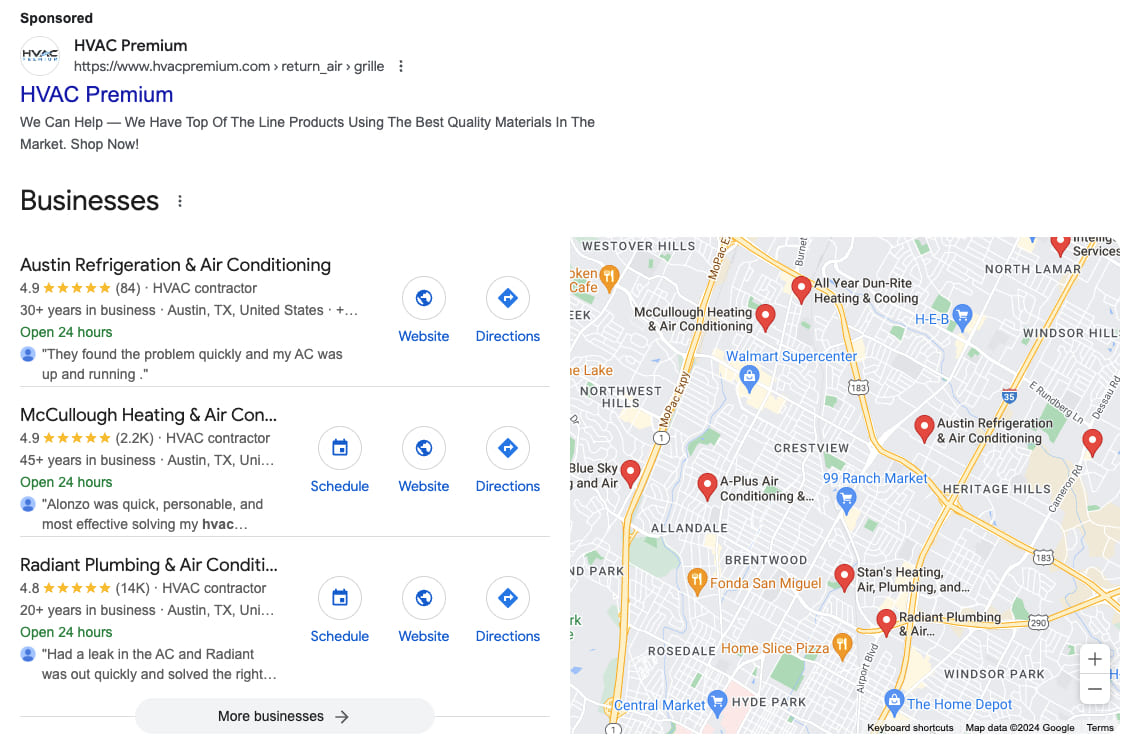 HVAC Local SEO Austin