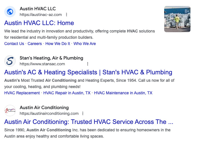 HVAC SEO in Austin