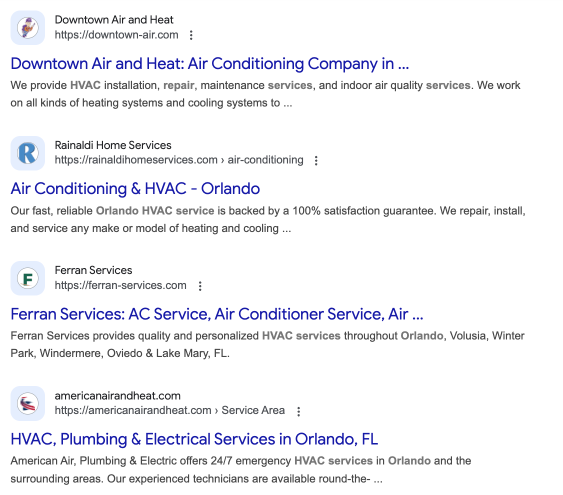 HVAC Local SEO in Orlando
