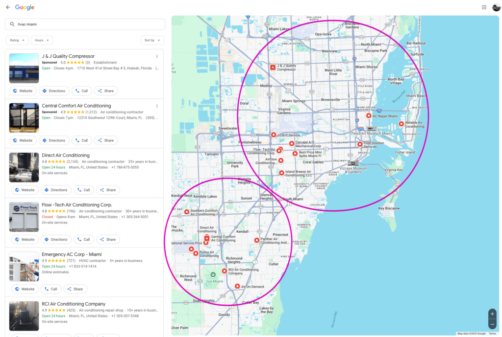 HVAC GMB SEO in Miami