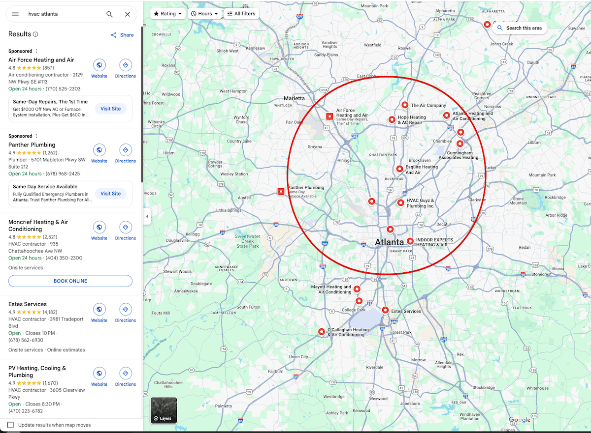 Atlanta Google Maps SEO